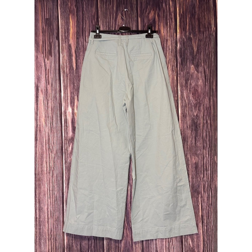 A New Day Cropped Pants Womens 4 Light Blue Wide Leg Drawstring Waist Pockets - Picture 2 of 12